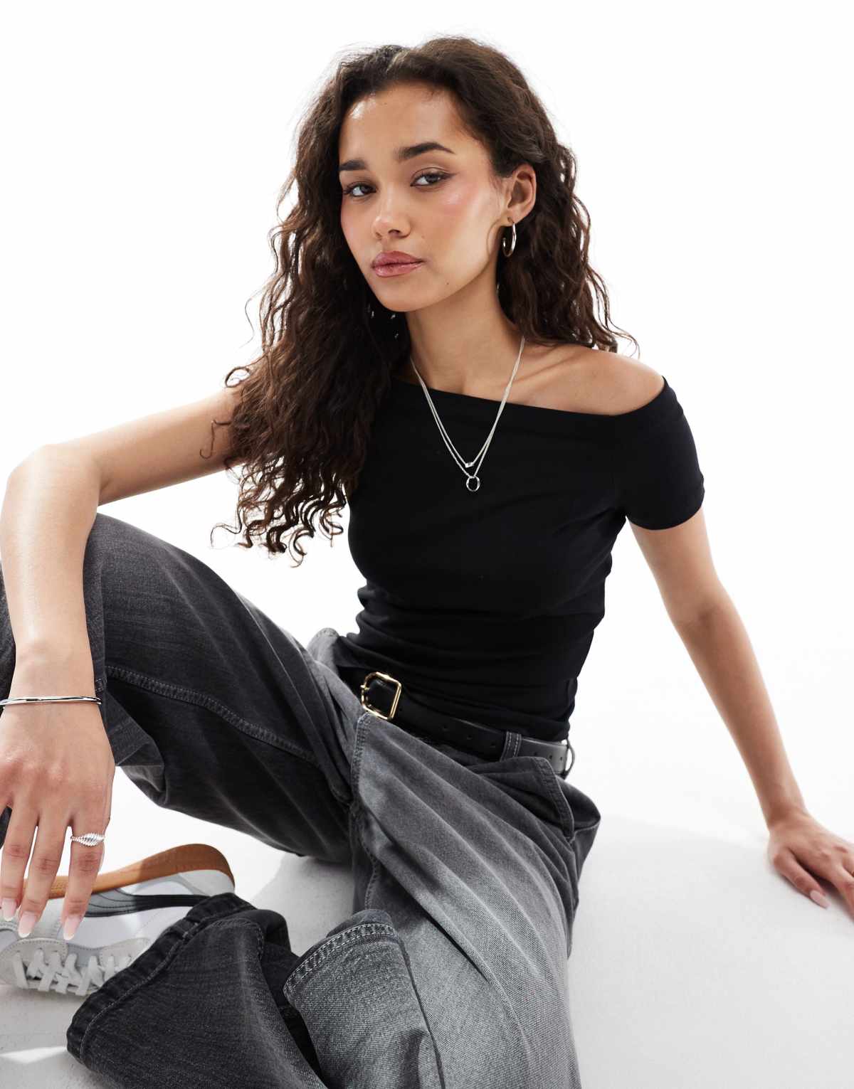 Vero Moda cap sleeve t-shirt in black