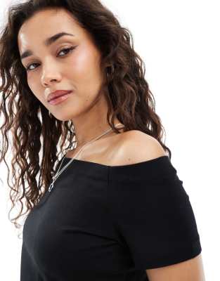 Vero Moda Cap Sleeve T-shirt In Black