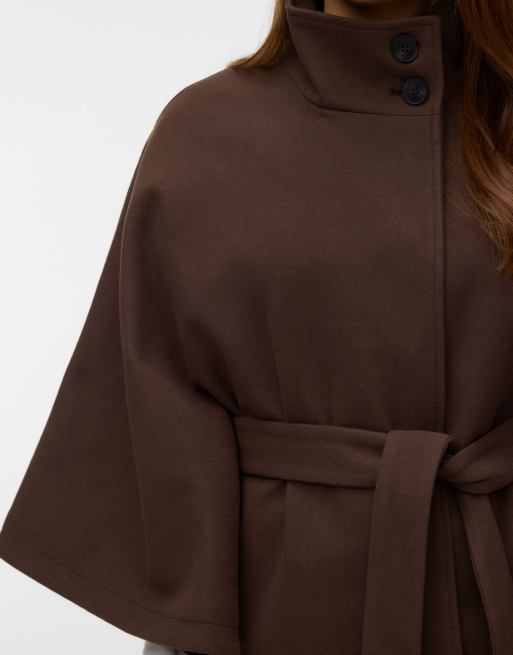 Vero Moda Capa en marrón chocolate, 4 de 5