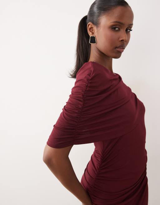 Vero Moda cape detail jersey maxi dress in purple, 2 of 4