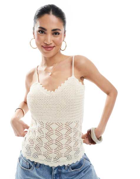 Vero Moda - Caraco d'ensemble crocheté - Crème - view 1