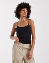Body NEW LOOK Noir, Bretelles Fines, Cotelé - Taille 8 - Neuf Avec étiquette