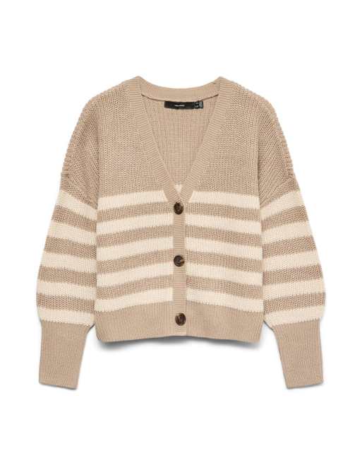 Vero Moda - Cardigan lavorato a maglia color moon rock, 5 di 5