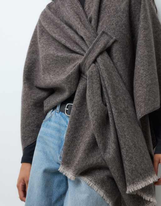 Vero Moda chal con cierre lateral en marrón, 3 de 5