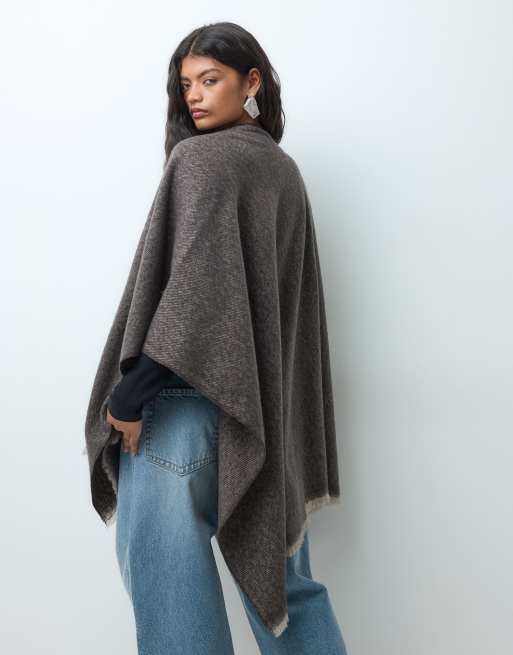 Vero Moda chal con cierre lateral en marrón, 5 de 5