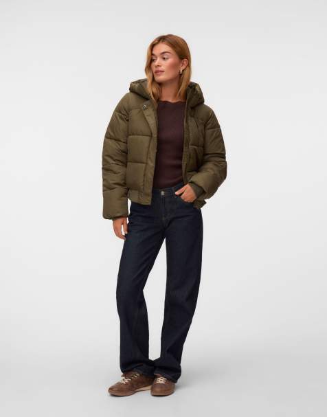 Vero Moda chaqueta acolchada en verde hoja de vid - view 1