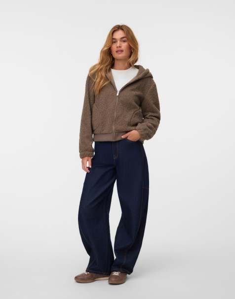 Vero Moda chaqueta de borreguito en fossil - view 1