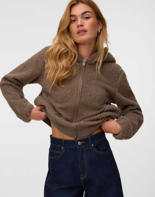 Vero Moda chaqueta de borreguito en fossil, 3 de 5