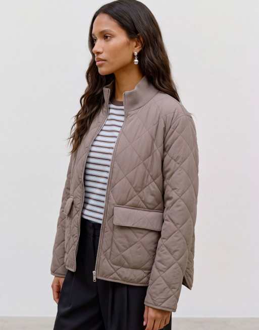 Vero Moda chaqueta guateada en fossil, 3 de 6