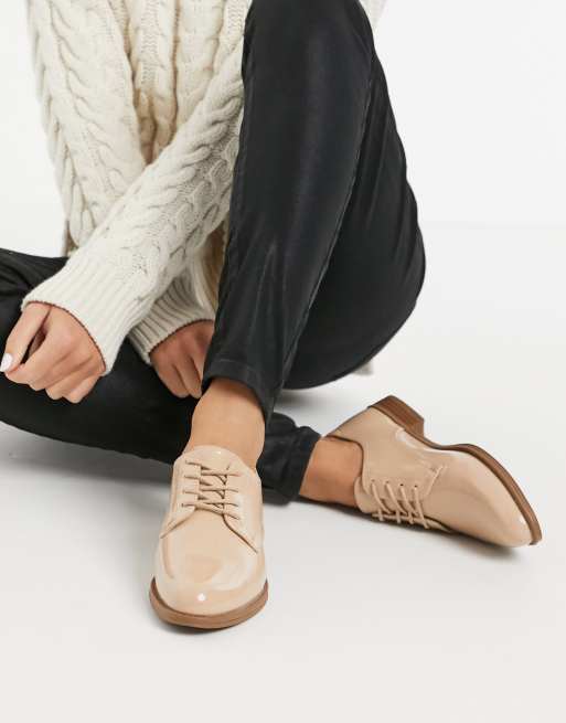 Vero Moda Chaussures lac es vernies Beige