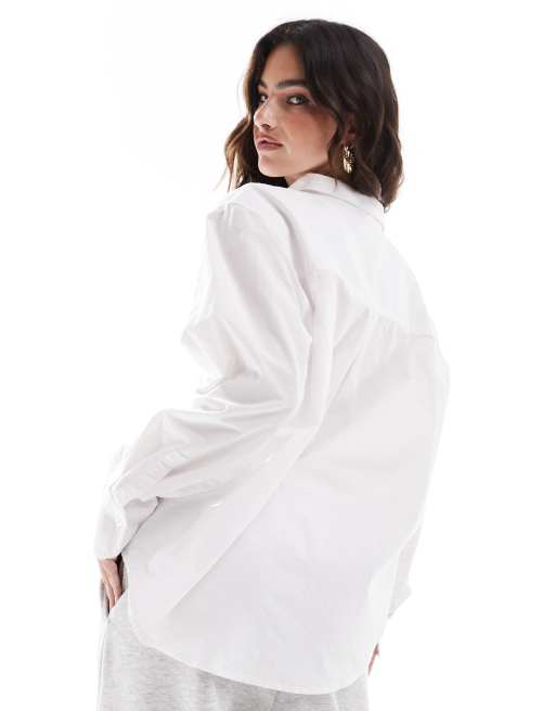 Vero Moda - Chemise oversize à poignets larges - Blanc, 3 de 4