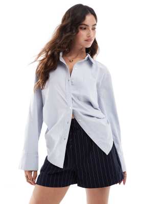 Chemise oversize à poignets larges - Bleu clair L