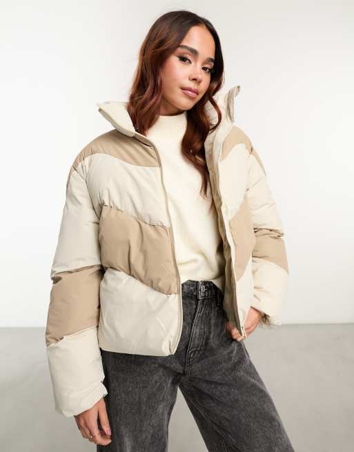 Chevron padded jacket deals