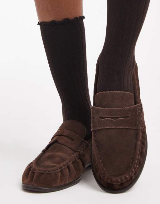 Vero Moda – Chokladbruna, ribbade strumpor, 3 av 3