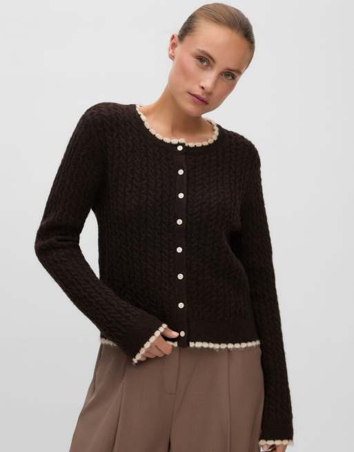 Vero Moda - Chokoladebrun cardigan, 3 af 5