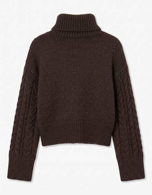 Vero Moda - Chokoladebrun strikket pullover, 6 af 6