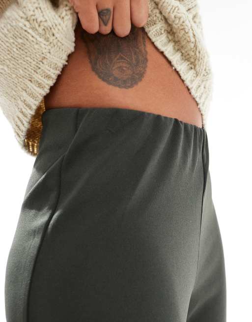 Vero Moda – Ciemnozielone wsuwane spodnie o luźnym kroju, 4 z 5