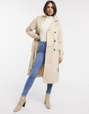 Vero Moda Classic Trench Coat In Beige Modesens