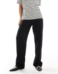 [Vero Moda] Vero Moda clean straight leg smart pants in black XXS Black