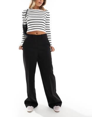 Vero Moda Clean Wide Leg Tailored Pants In Black