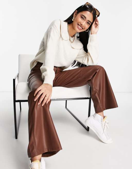 Vero Moda collared jumper in cream ASOS