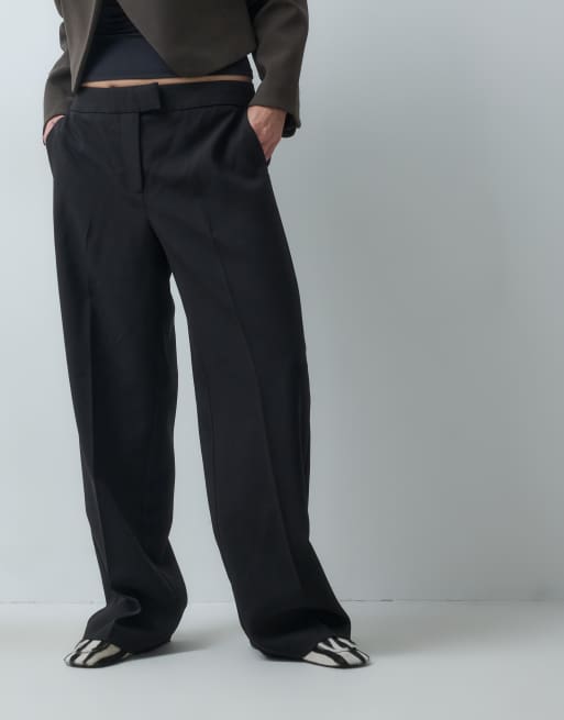 Vero Moda conjunto de pantalón de sastre de pernera ancha en negro, 2 de 5