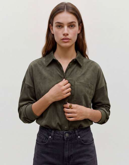 Vero Moda Cord-Hemd in Waldnacht, 3 von 5