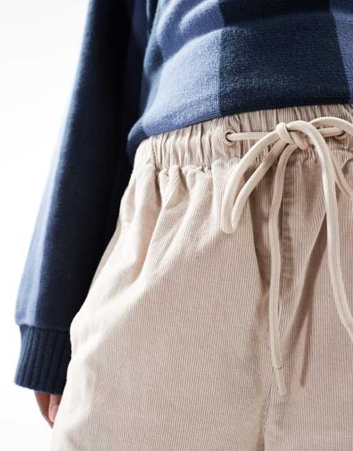 Vero Moda – Cordhose in Cremeweiß mit Kordelzug am Bund , 3 von 5