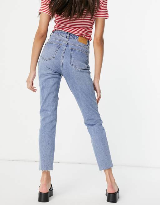 Vero Moda cotton blend straight leg jeans in light blue wash - MBLUE, 2 of 4