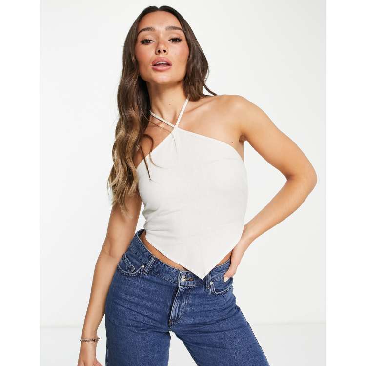 halterneck scarf top