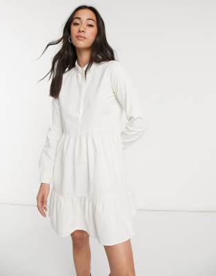 Vero Moda cotton shirt dress in white | ASOS