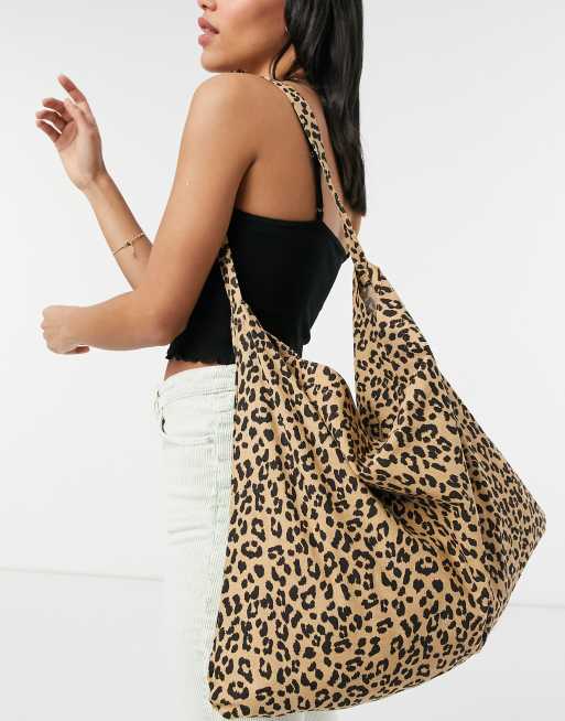 Leopard Print Shoulder Tote Bag