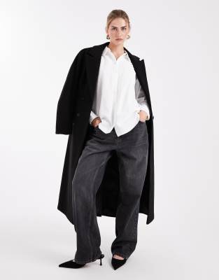 Vero Moda Crisp Oversized Shirt With All Over Diamante Embellishment In White