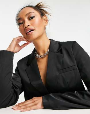 VERO MODA CROPPED BLAZER IN BLACK,10256425