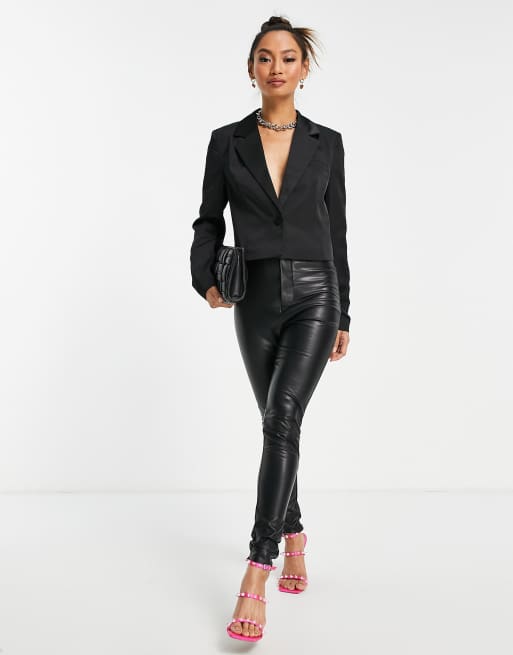 Sig til side problem lort Vero Moda cropped blazer in black | ASOS