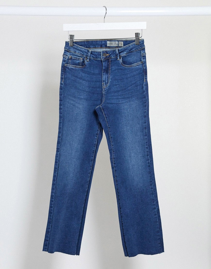 Vero Moda - Cropped jeans in donkerblauwe wassing