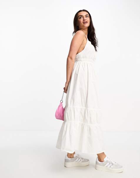 Vero Moda cross back maxi dress in white - view 1