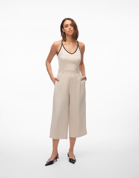 Vero Moda - Culotte-broek in ecru - view 1