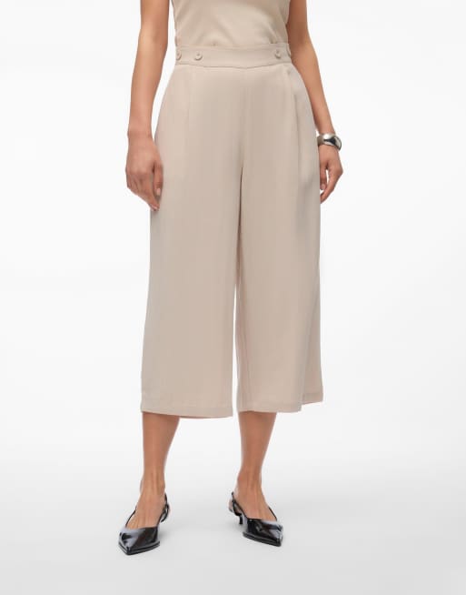 Vero Moda Culotte trousers in silver lining, 3 of 5