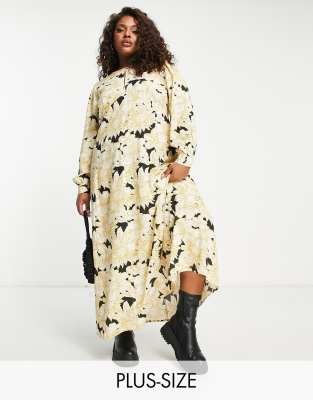 Aware maxi dress in yellow floral print