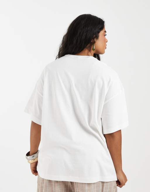 Vero Moda Curve – Biały T-shirt oversize z nadrukiem homara, 4 z 4