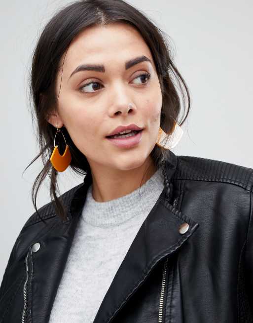 Vero Moda Curve - Bikerjack in imitatieleer, 3 van 4