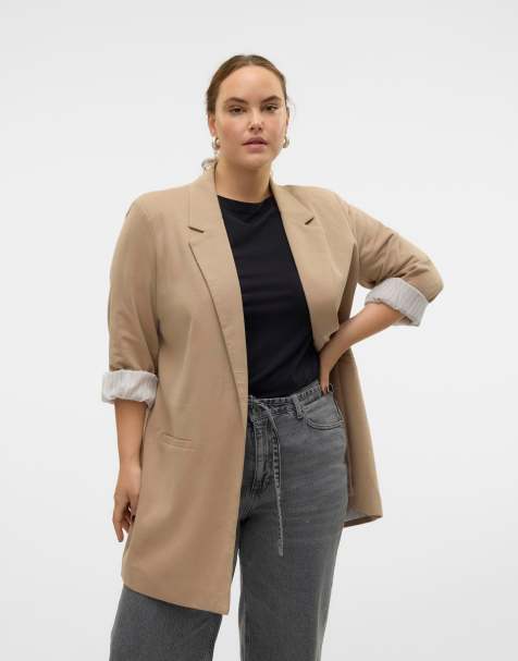 Vero Moda Curve Blazer in cream - view 1