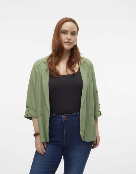 Vero Moda Curve - Blazer in heggengroen - view 1