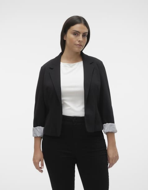 Vero Moda Curve – Blazer in Schwarz - view 1
