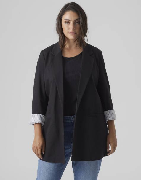 Vero Moda Curve – Blazer in Schwarz - view 1