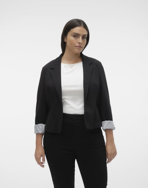 Vero Moda Curve - Blazer in zwart 1 - view 1