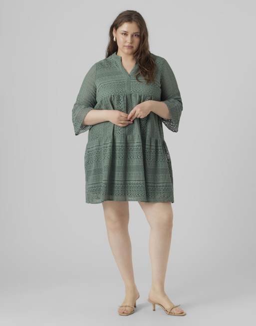 Vero Moda Curve – Bluse in Lorbeerkranz-Grün