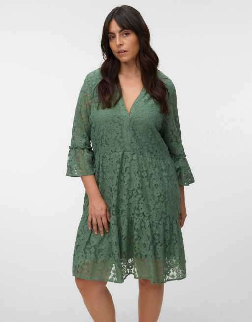 Vero Moda Curve – Bluse in Lorbeerkranz-Grün, 3 von 5
