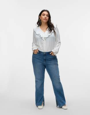 Vero Moda Curve - Bluse in Weiß